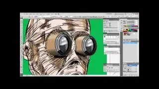 Speed Draw, Ink & Color in Adobe Illustrator, Invisible Man, Movie Poster Remake