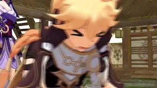 Aether runs in to Raiden Shogun - Genshin Impact