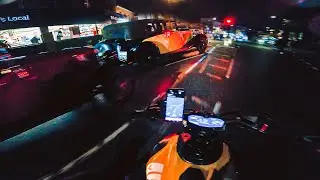 TWO 1930s CARS BEING DRIVEN ON THE ROAD | YAMAHA MT-07 AKRAPOVIC + QUICKSHIFTER [4K]