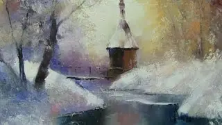 Урок живописи маслом Алексанлра Южакова Зима +79857776200
