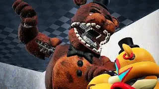 FNAF Security Breach Glamrock Freddy Vs Withered Freddy - Five Nights At Freddy's Fight Animation