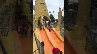 Our Baby Boy Dougie 👼 going down the slide at Hershey Park ! 💙 #fun #hersheypark #family #love