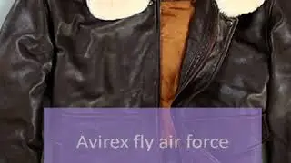 Avirex fly air force vol veste col de fourrure véritable veste