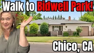 Home for sale within walking distance to Bidwell Park | Chico Property Tours | July 2024
