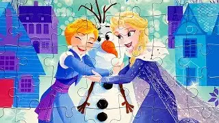 Frozen - Friends Elsa, Anna, and Olaf - Puzzle assembly for kids - FROZEN Elsa Anna y Olaf