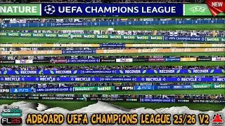 Update Adboard UEFA Champions League 25/26 V2 + installation - PES 21 & FL26