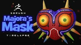 Sculpting Majora's Mask timelapse