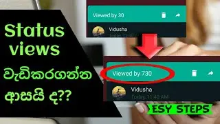 Status views හිතේ හැටියට වැඩි කරමු || How to add fake status views || very eazy method 😱