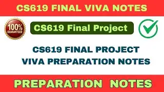 CS619 Final Project Preparation | Important Short Notes & Guidelines | Virtual University