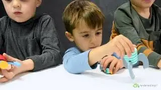 Joc de construit racheta din lemn premium | Rocket Construction 18 piese | Tender Leaf Toys