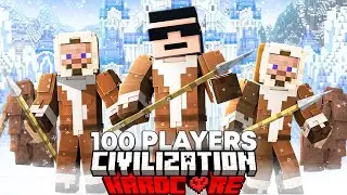 100 Players Simulate Ice Age Civilization Challenge in this Minecraft Server