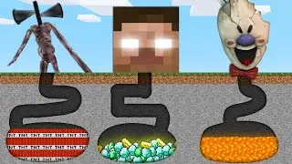 SAKIN YANLIŞ 𝐊ORKUNÇ 𝐋ABİRTENTİ SEÇME! 😱 - Minecraft (Siren Kafa vs Herobrine vs Ice Scream)