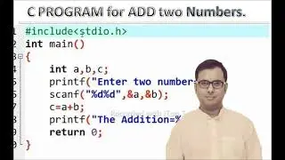 C Program for Addition two Numbers.