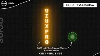 CSS3 LIGHT Text Shadow Effect | CSS Neon light Animation | CSS Text-Shadow Effect @uiuxpro
