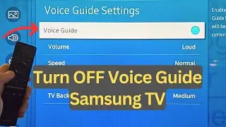 How to Turn OFF Voice Guide on Samsung TV (Lady Talking)