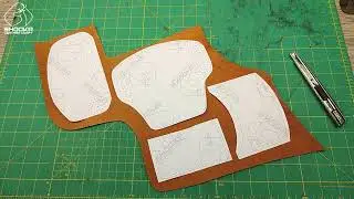 How to make Leather belt pouch and card holder | travel wallet | Free pattern