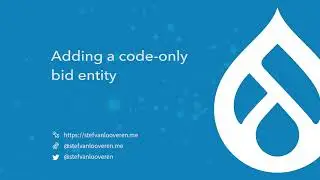 4/22 Adding a code only custom entity with Drush in Drupal 9 & 10 [ preview ]