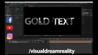 Adobe After Effects CC Tutorial: How to create Gold Text Style - LIVE