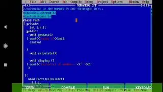 C++ program | factorial of number by OOP technique