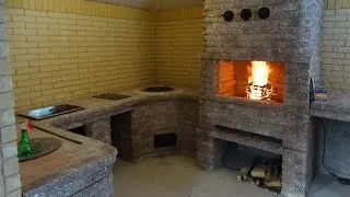 Уличный барбекю комплекс "Персей" в закрытой беседке