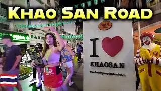 Bangkok Walking Tour to Khao San Road - Street Food & Nightlife 🇹🇭