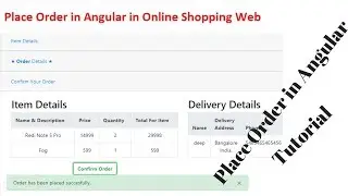 Online Shopping Web Lesson-8 place order functionality