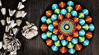 EASY Dot mandala art for beginner/Dot mandala painting on MDF/EASY dot mandala painting /DIY