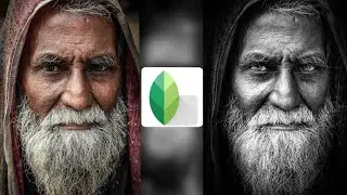 Cinematic Black And White Portrait Editing | Snapseed Tutorial | Photo Retouch