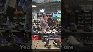 Trying On New School Shoes
