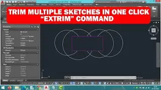 HOW TO TRIM MULTIPLE SKETCHES IN AUTOCAD USING SINGLE CLICK -EXTRIM COMMAND | AUTOCAD TUTORIALS