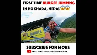First Time Bungee Jumping in Pokhara, Nepal #shorts #bungeejumping #adventuresport #viralshorts