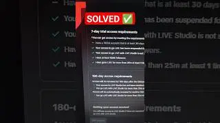 SOLVED✅: TikTok Live studio access will soon be available. Stay tuned for updates. 