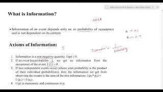 Information theory basics entropy conditional Entropy theory and example
