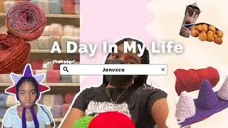 Day In my Life 🖇 Yarn Shopping, Spirit Halloween, Lunch, packaging orders | Jonvxco