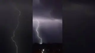POWERFUL Lightning Strike ⚡⚡ || Thunder Lightning 😱 #shorts