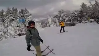 Okemo Mountain Resort's Longest ski trail - Upper & Lower Mountain Road - Dec 2017