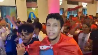 فرحة الجماهير المغربية في قطر بعد التأهل