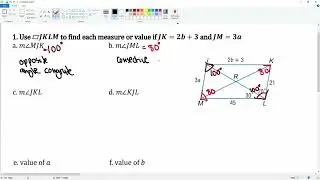 Chapter 6 Problem 1 Finding the Part of a Parallelogram