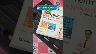 Hard work pays off 😍 #studyroutine #motivation #exam #upsc #ias #ips #upscmotivation #hardwork