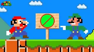 Super Mario Bros., but Mario Is Forbidden to Touch the Color GREEN
