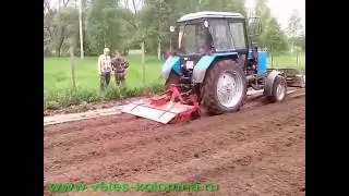 Запуск почвофрезы для трактора МТЗ-82.1