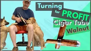 Chrome Artisan Cigar Tube with Figured Walnut || Turning for Profit