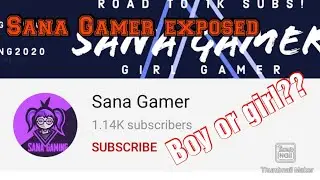 Sana Gamer exposed | Is he boy or girl?? | PUBG Mobile
