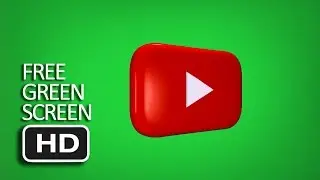 Free Green Screen - Spinning 3D Youtube Logo (Loop)