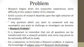 Research Methodology- Introduction