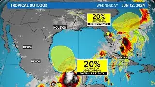 Tropical Update: Watching area in Bay of Campeche; tropical showers headed toward Texas next week