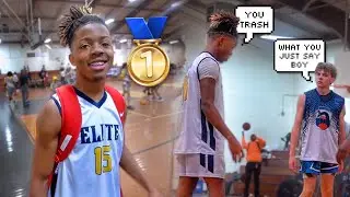 TRASH TALKER vs My LITTLE Brother in INTENSE Basketball Game *GOOD MATCHUP*