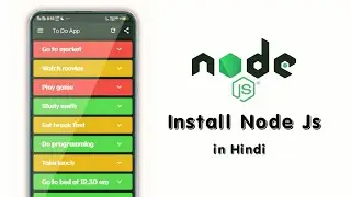 Install Node Js in Hindi | Create a To-Do Android App using Node js Rest API in Hindi
