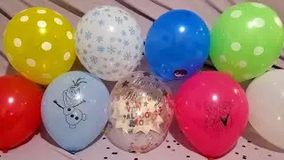 FUN PRINCESS ELSA ANNA FROZEN BIRTHDAY BALLOONS POP PART 2!!!