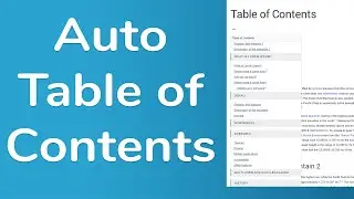 Automatic Table of Contents in WordPress - Oxygen 3.7